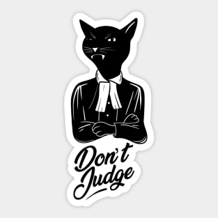 Cat Judge Sticker